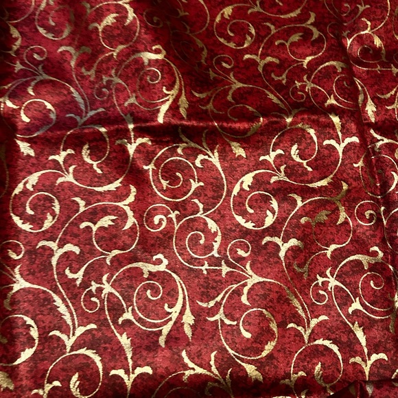 Neiman Marcus Red Baroque Print Shawl - Picture 1 of 11